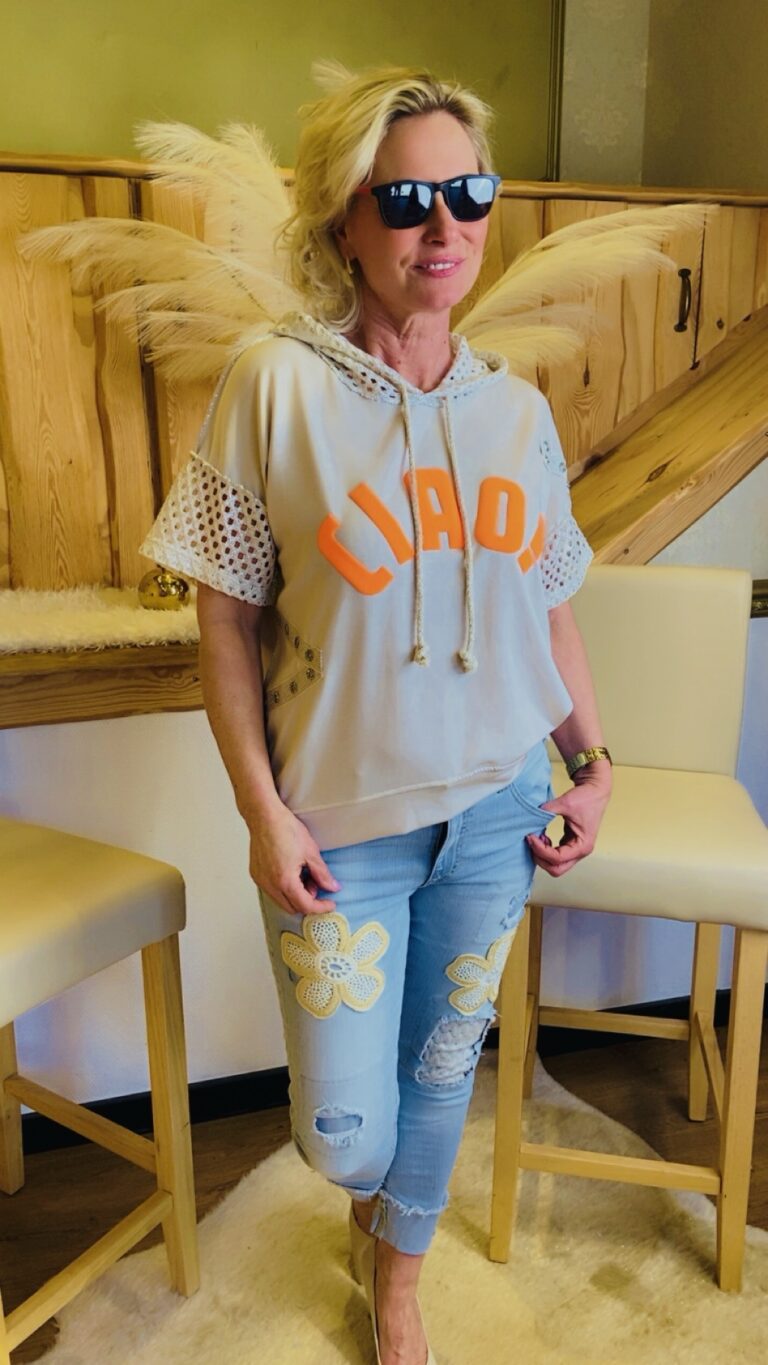 Hoodie – Shirt mit Netzdetails