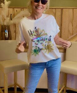 Shirt - Metallic - Blumen