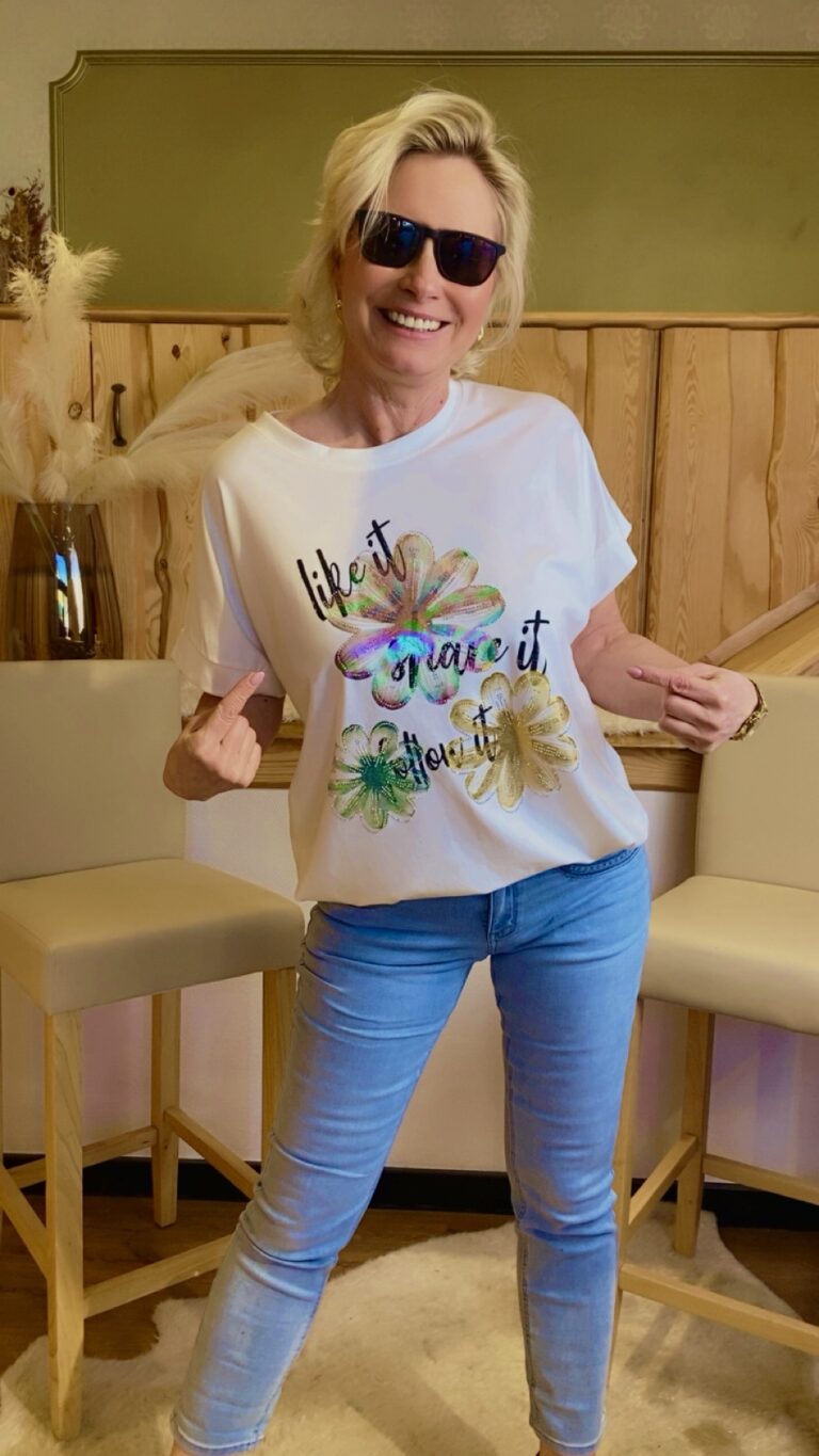 Shirt – Metallic – Blumen