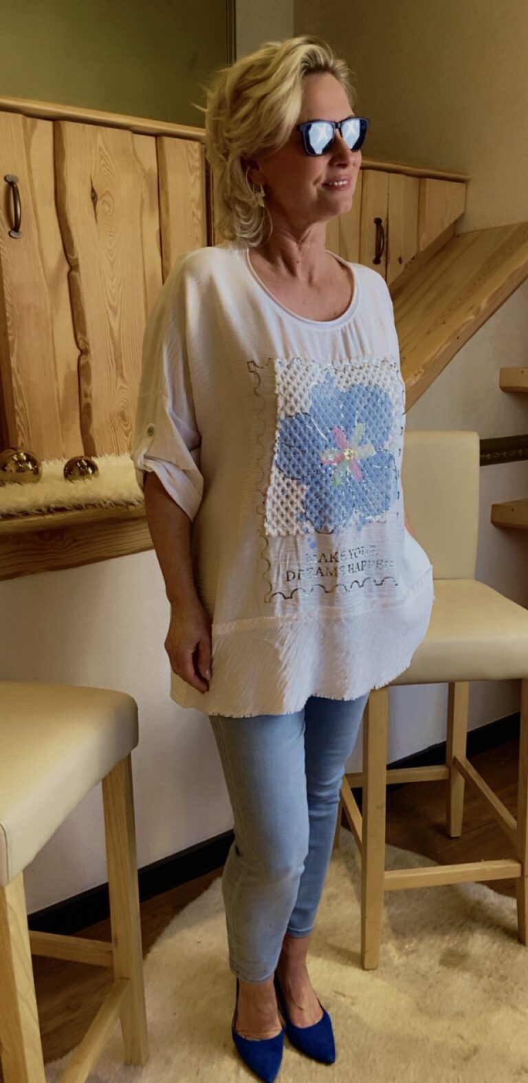 Oversize Shirt Blumenprint