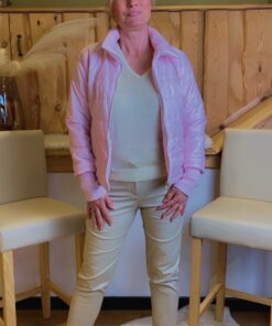 Steppjacke leicht - Rose -  Reißverschluss