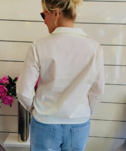 Alternative view of Bluse Langarm mit Spitzenkragen