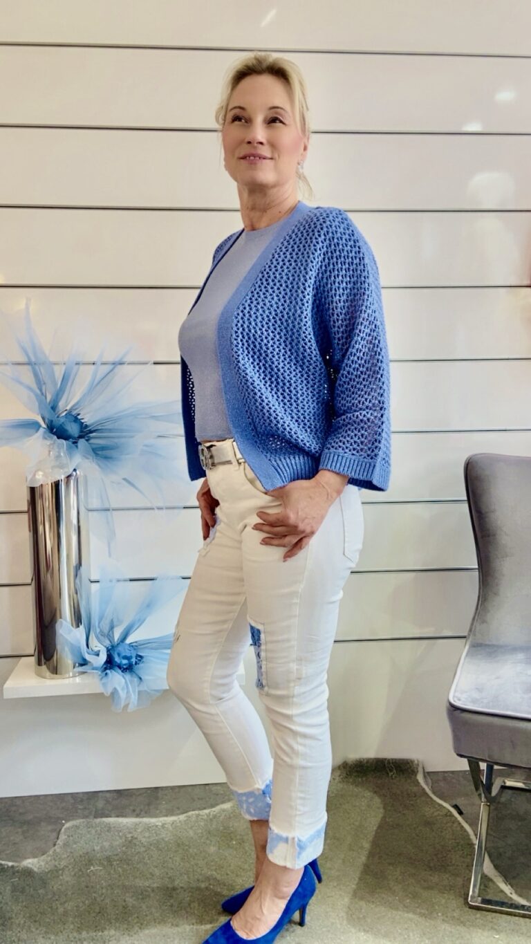 Strick Cardigan – Jeans Blue