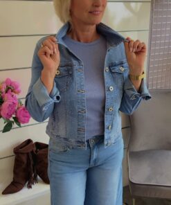 Jeansjacke Glitzer