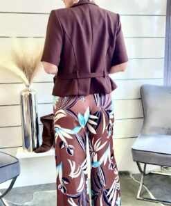 Alternative view of Hose in Braun/Türkis/Creme Blumig