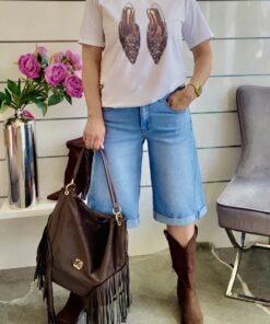 Shirt weiß mit Schuhen