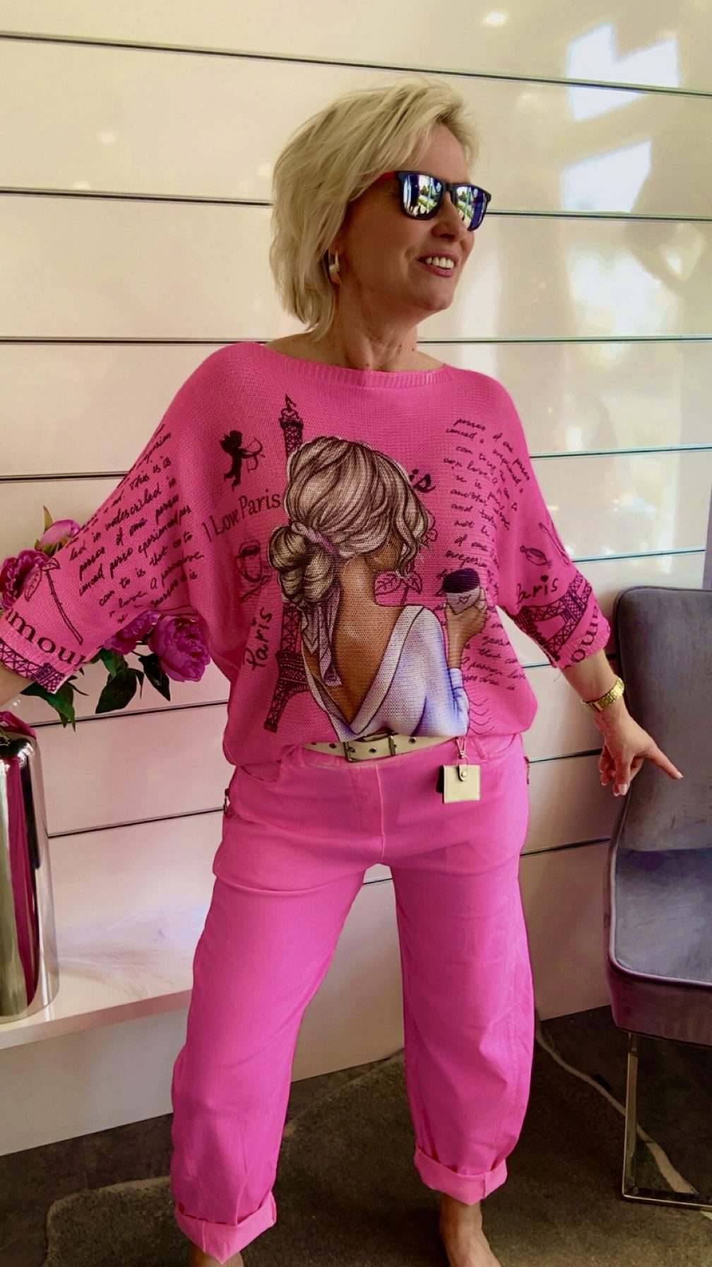 Strickpullover Frau, Meer, Vogel