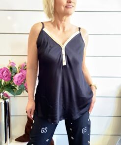 Top Schwarz, Beige
