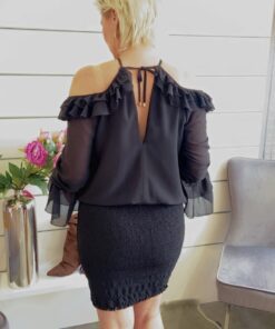 Alternative view of Kleid Schwarz Off-Shoulder