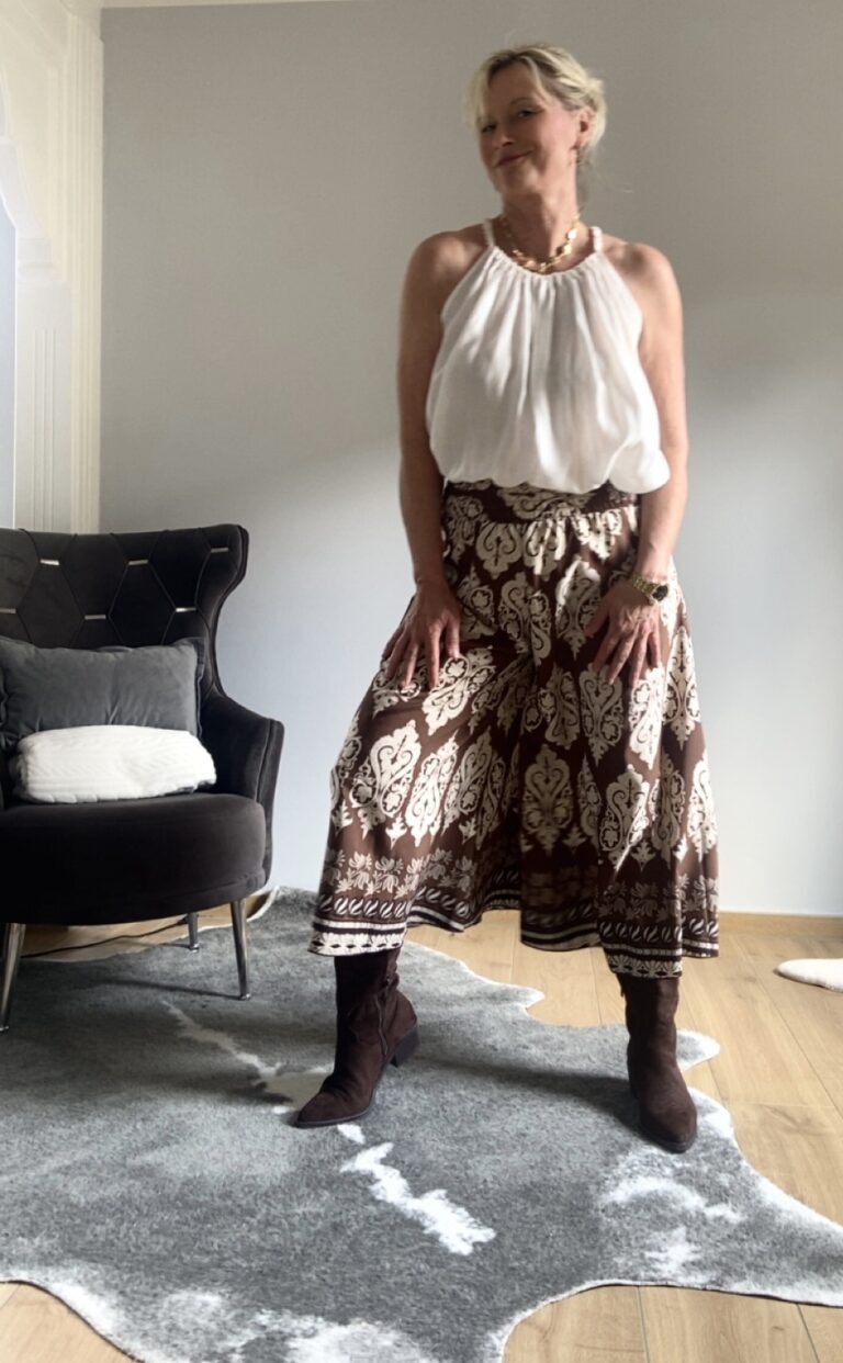 Palazzo-Hose im Ornament-Print
