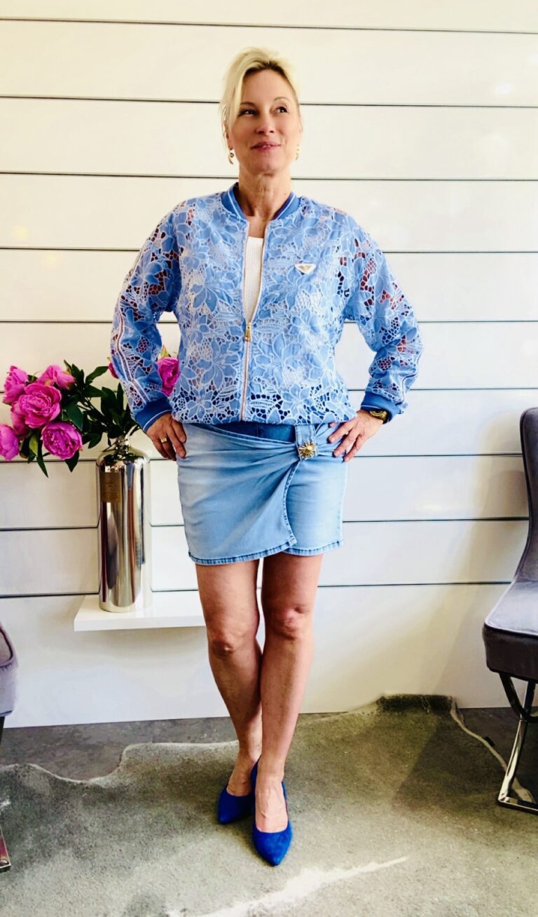 Jeans-Short im Skort-Design