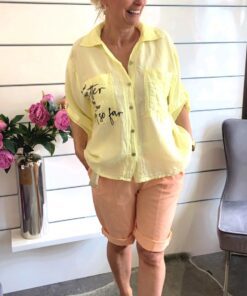 Bluse Leinen-Optik