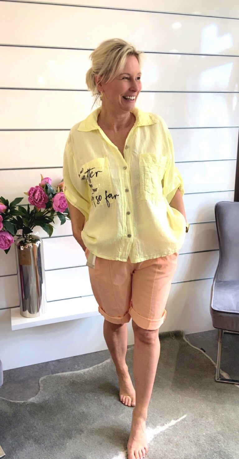 Bluse Leinen-Optik