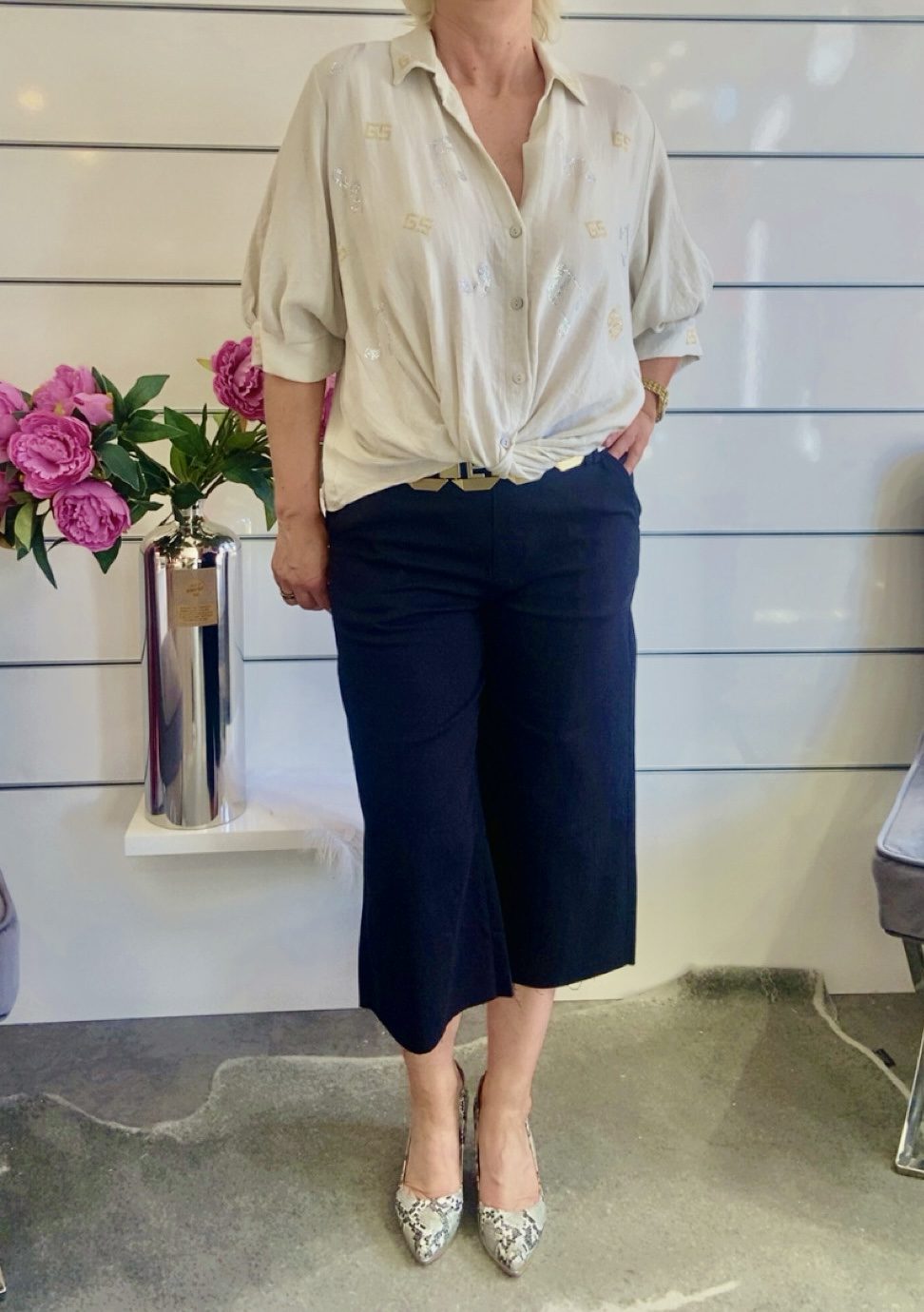 Bluse Bindeoptik