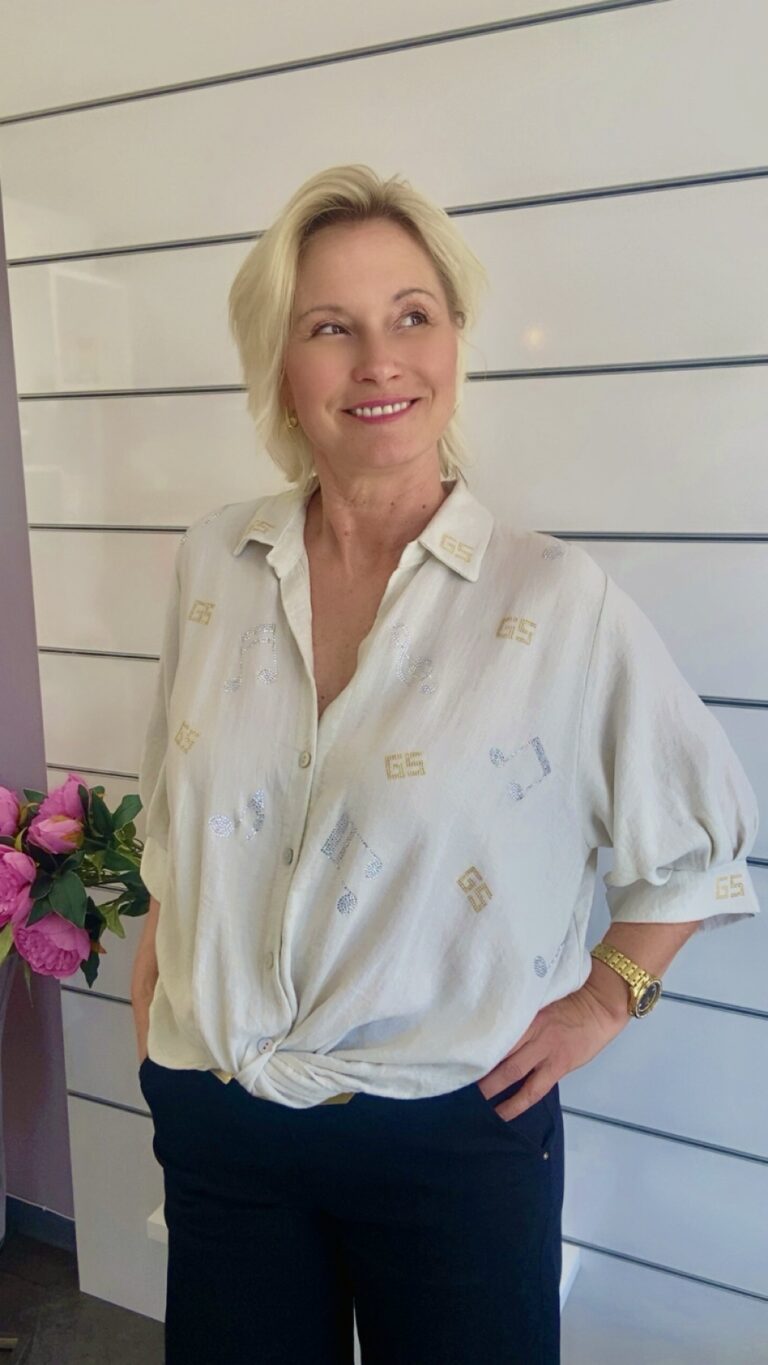 Bluse Bindeoptik