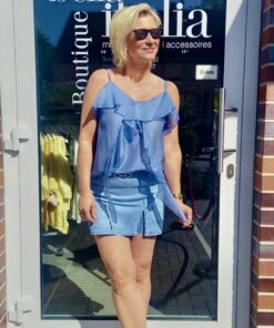 Jeans-Shorts mit Reißverschluss Rückseite
