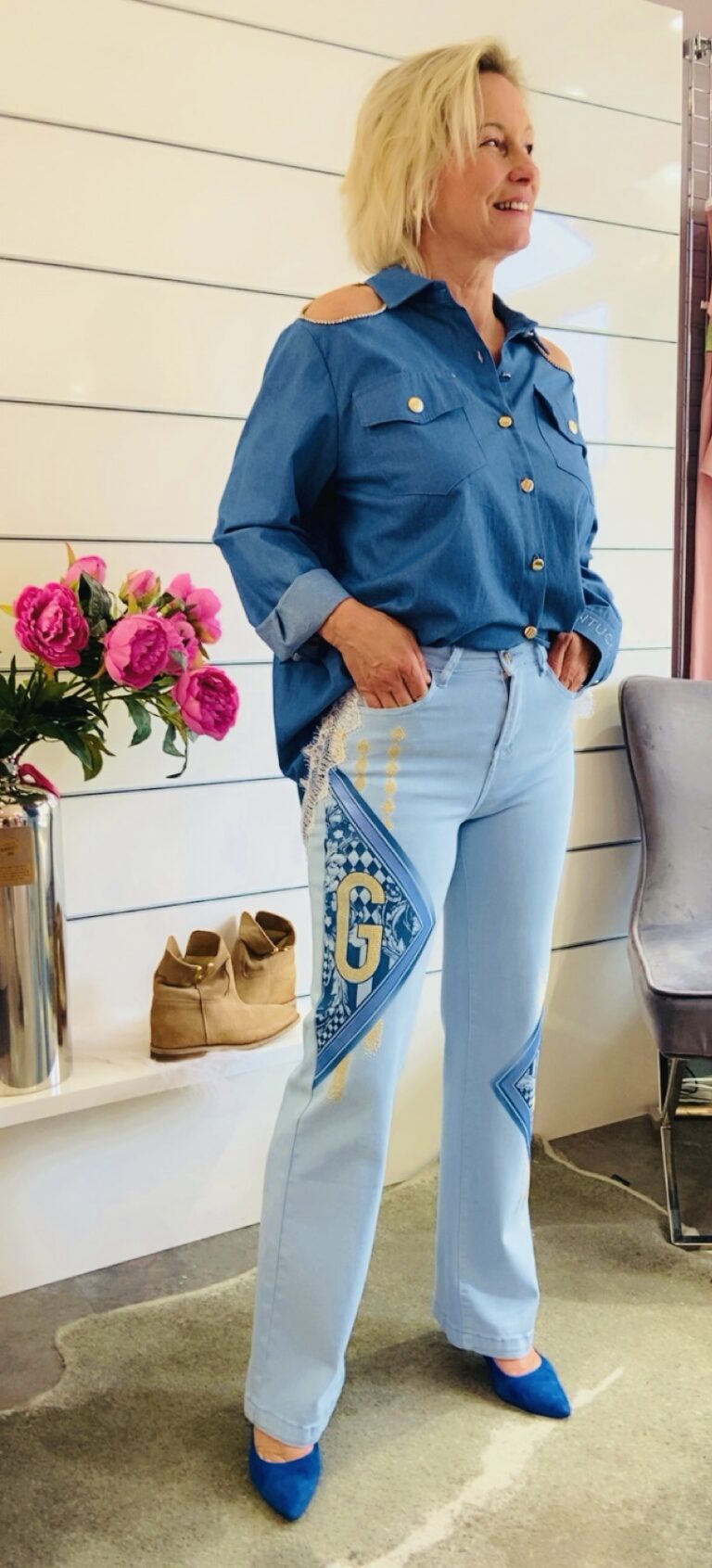 Jeans – Besonderer Druck mit Glamour