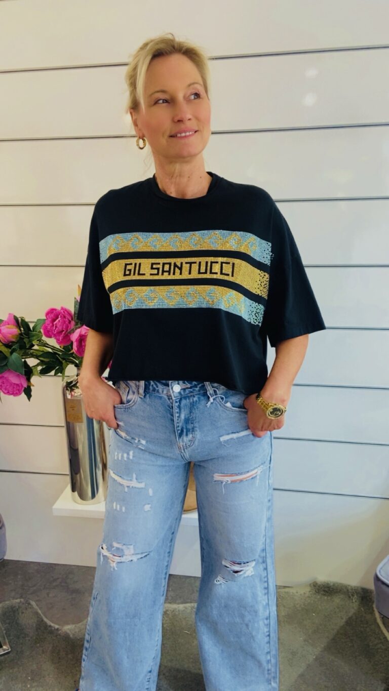 Shirt – mit Schriftzug – Glamour