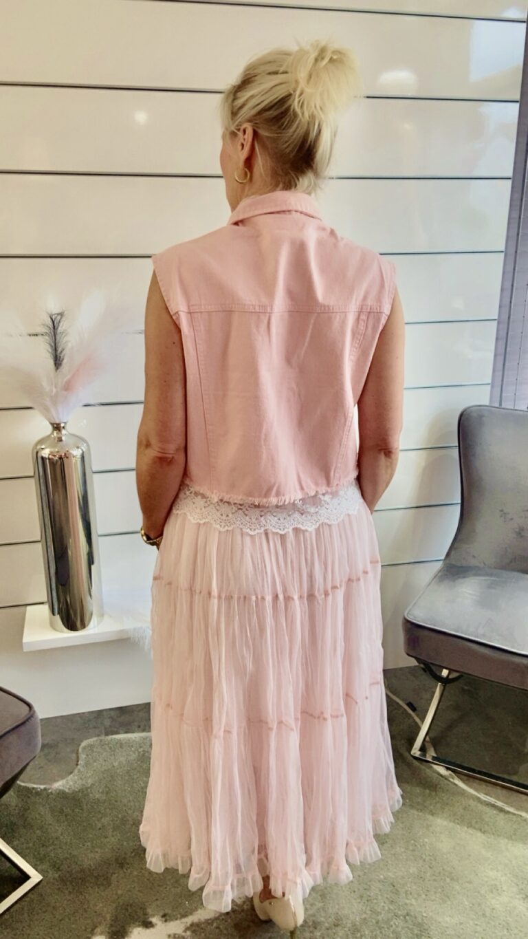 Statement-Weste in Rosè