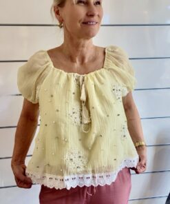 Alternative view of Bluse mit Stickereien, Perlen und Glitzer