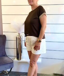 Alternative view of Shorts mit Lochstickerei