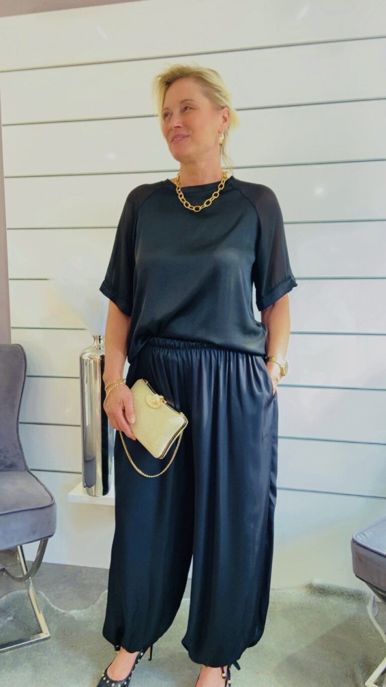 Weißes Satin-Shirt Damen
