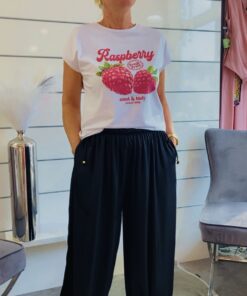 T-Shirt mit Raspberry-Print