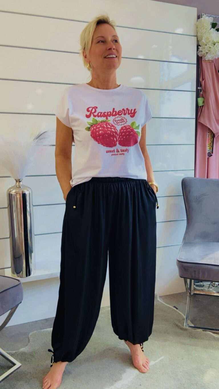 T-Shirt mit Raspberry-Print