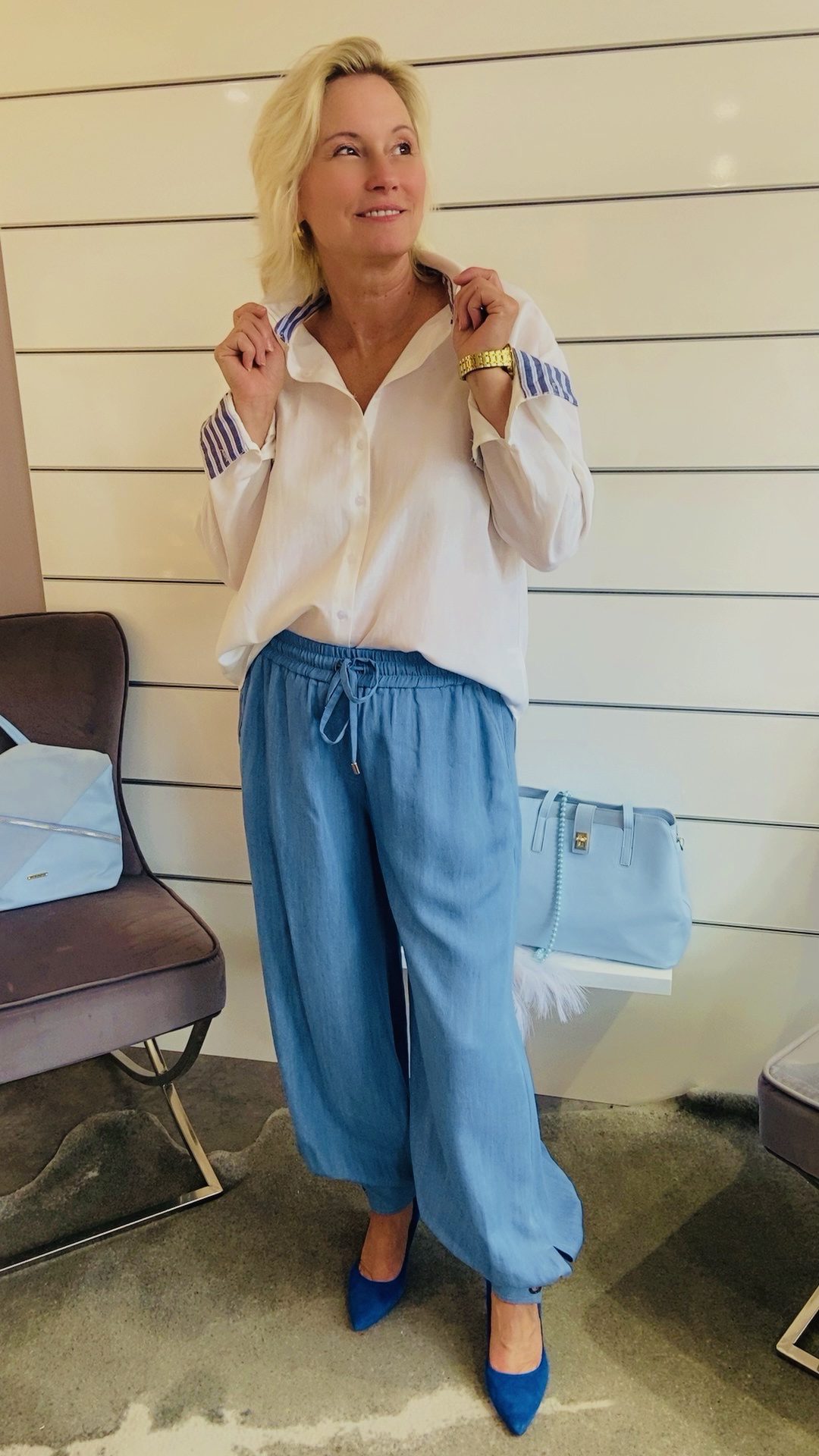Lyocell Damenhose mit Bündchen