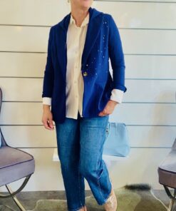 Blazer mit Kapuze und Strass