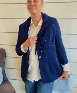 Alternative view of Blazer mit Kapuze und Strass
