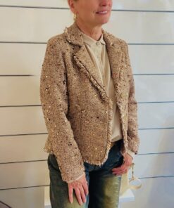 Alternative view of Pailletten-Tweedblazer Beige