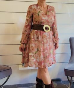 Alternative view of Chiffonkleid mit Rosenmuster