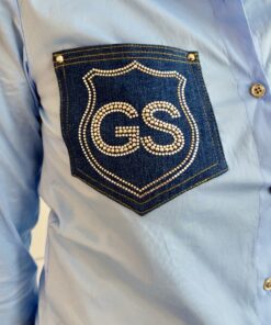 Alternative view of Hellblaue Bluse mit Statement