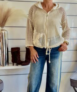 Italienische Jeans mit Strassstreifen