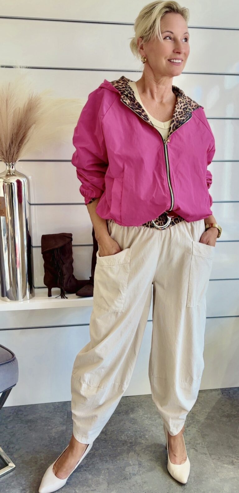 Wende Blouson, Leo Blouson in Schwarz oder Pink