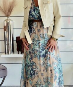 Alternative view of Maxikleid mit Seide und floralem Print