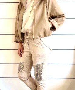 Oversize Jacke in Lederoptik mit Kapuze
