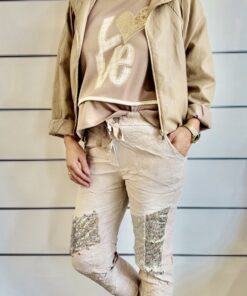 Alternative view of Shirt Love mit Metallic Details