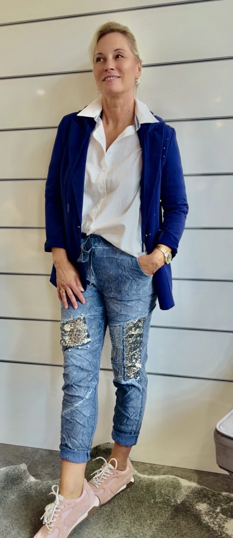 Joggpants mit Glitzer Patches