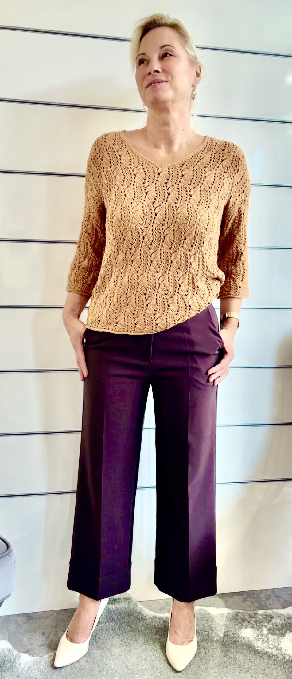 Wide Leg Hose – Braun
