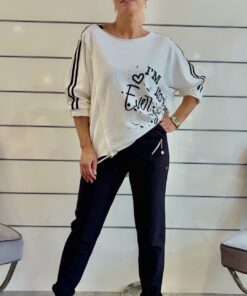 Schwarze Joggpants mit Reißverschlusstaschen
