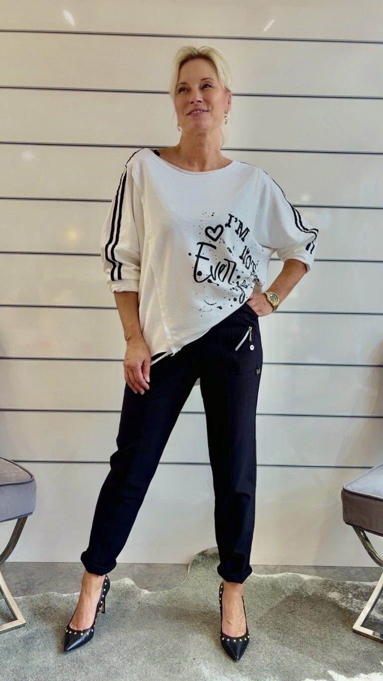 Schwarze Joggpants mit Reißverschlusstaschen
