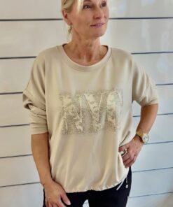 Alternative view of Langarmshirt mit Strass-Schriftzug