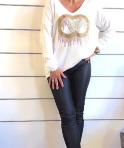 Pullover mit Glitzer-Motiv