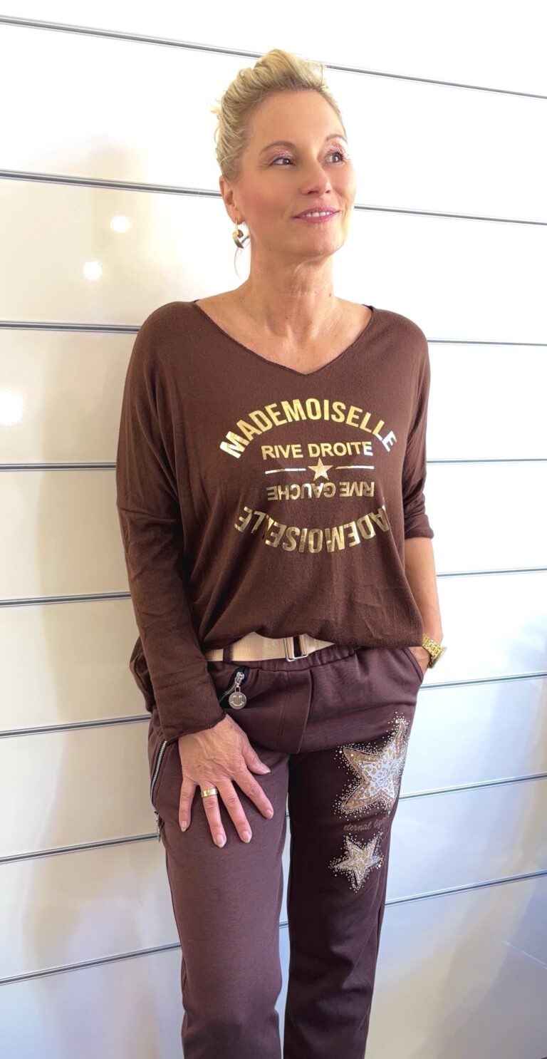 Shirt mit Metallic-Print – verschiedene Farben