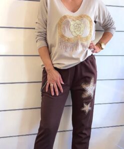 Alternative view of Pullover mit Glitzer-Motiv