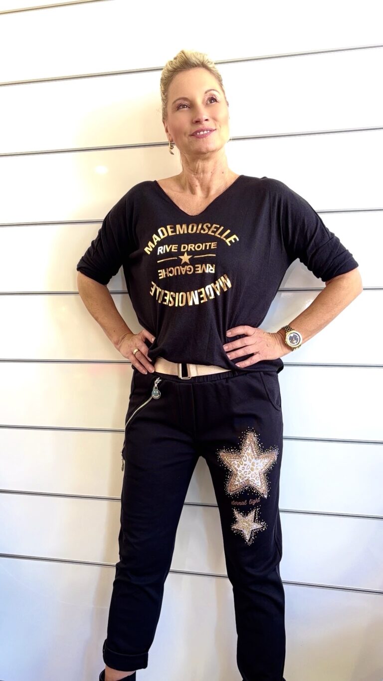 Shirt mit Metallic-Print – verschiedene Farben