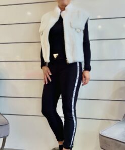 Skinny Hose  Schwarz mit Logo-Seitenstreifen |