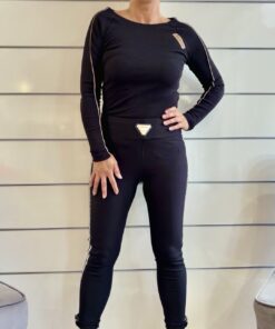 Alternative view of Skinny Hose  Schwarz mit Logo-Seitenstreifen |
